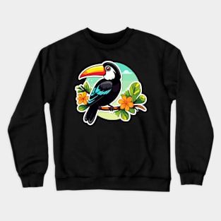 Toucan Illustration Crewneck Sweatshirt